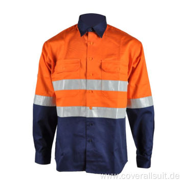 Cotton FR Hi Vis Work Safety Shirt